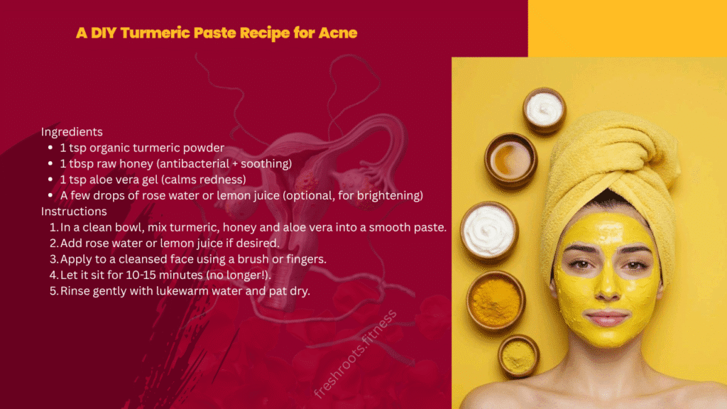 turmeric paste for acne in PCOS